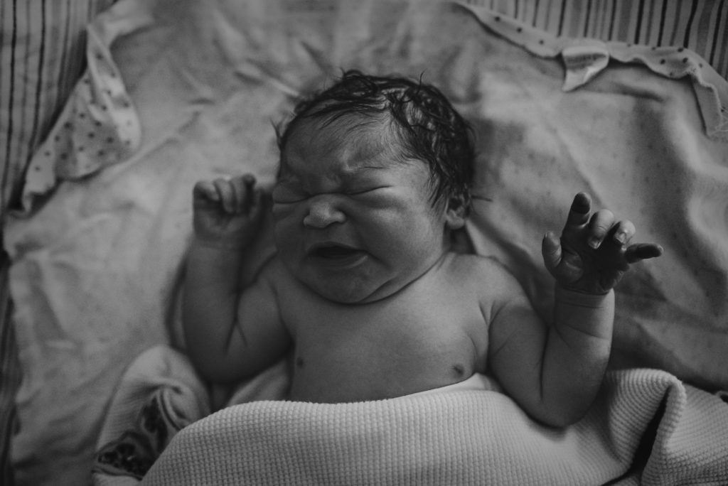 newborn at birth center in Annapolis, MD