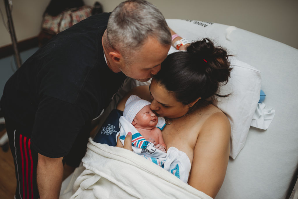 New family following birth of baby in Annapolis, MD at AAMC