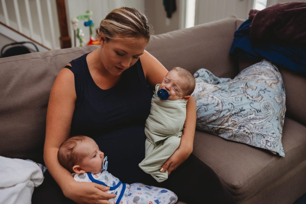 Postpartum doula cares for twins in Annapolis, MD