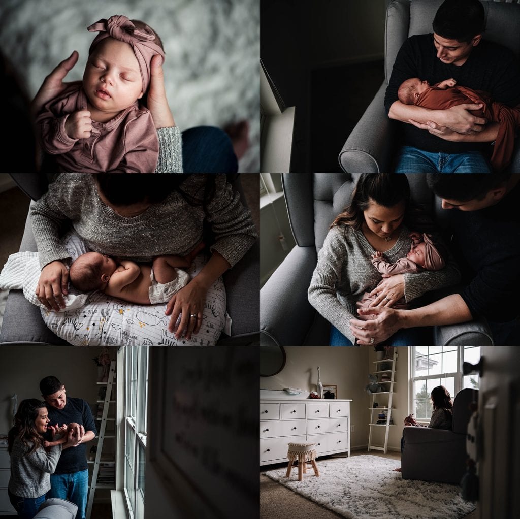 lifestyle newborn session in Annapolis, MD by Sarah Elizabeth Photography