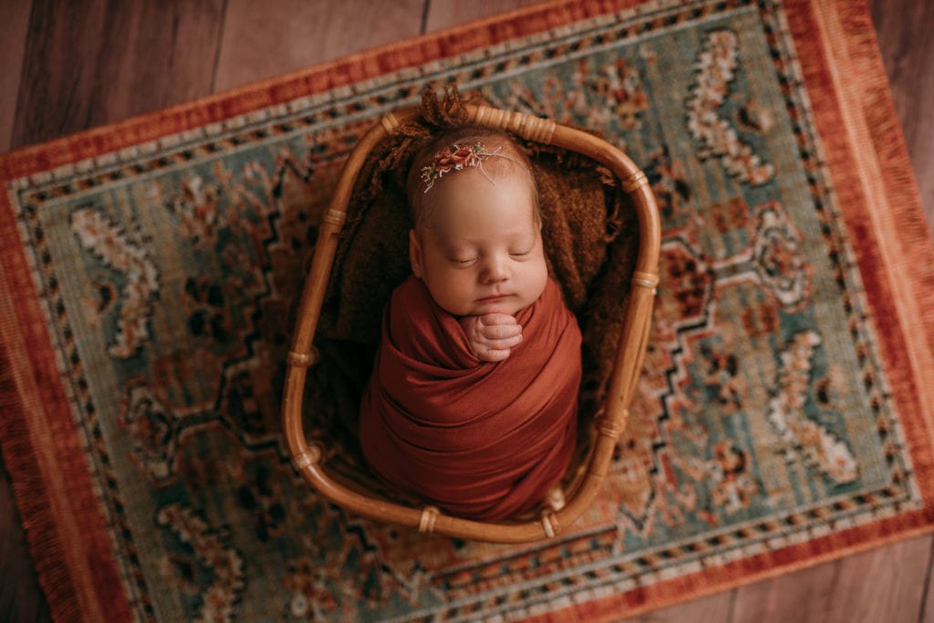 bohemian style newborn session in Land O Lakes, FL